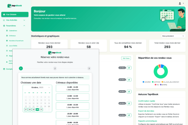 Tap4Book — Prise de rendez-vous